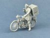 Copper State Models F32-063 British Dispatch Rider with a basket of pigeons (Motorcycle not included) 1/32